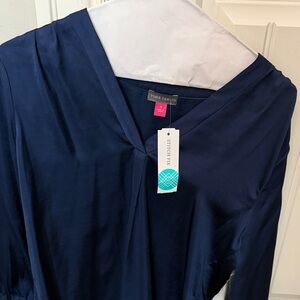 Vince Camuto Deep Blue V-Neck Top